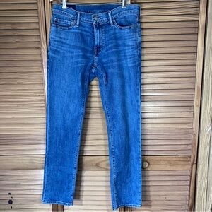 Abercrombie & Fitch Blue Mid-Rise Skinny Stretch Denim Jeans Women’s Size 30